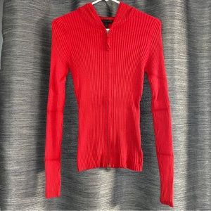 Express - Double Zipper Ribbed Hoodie - Size Medium